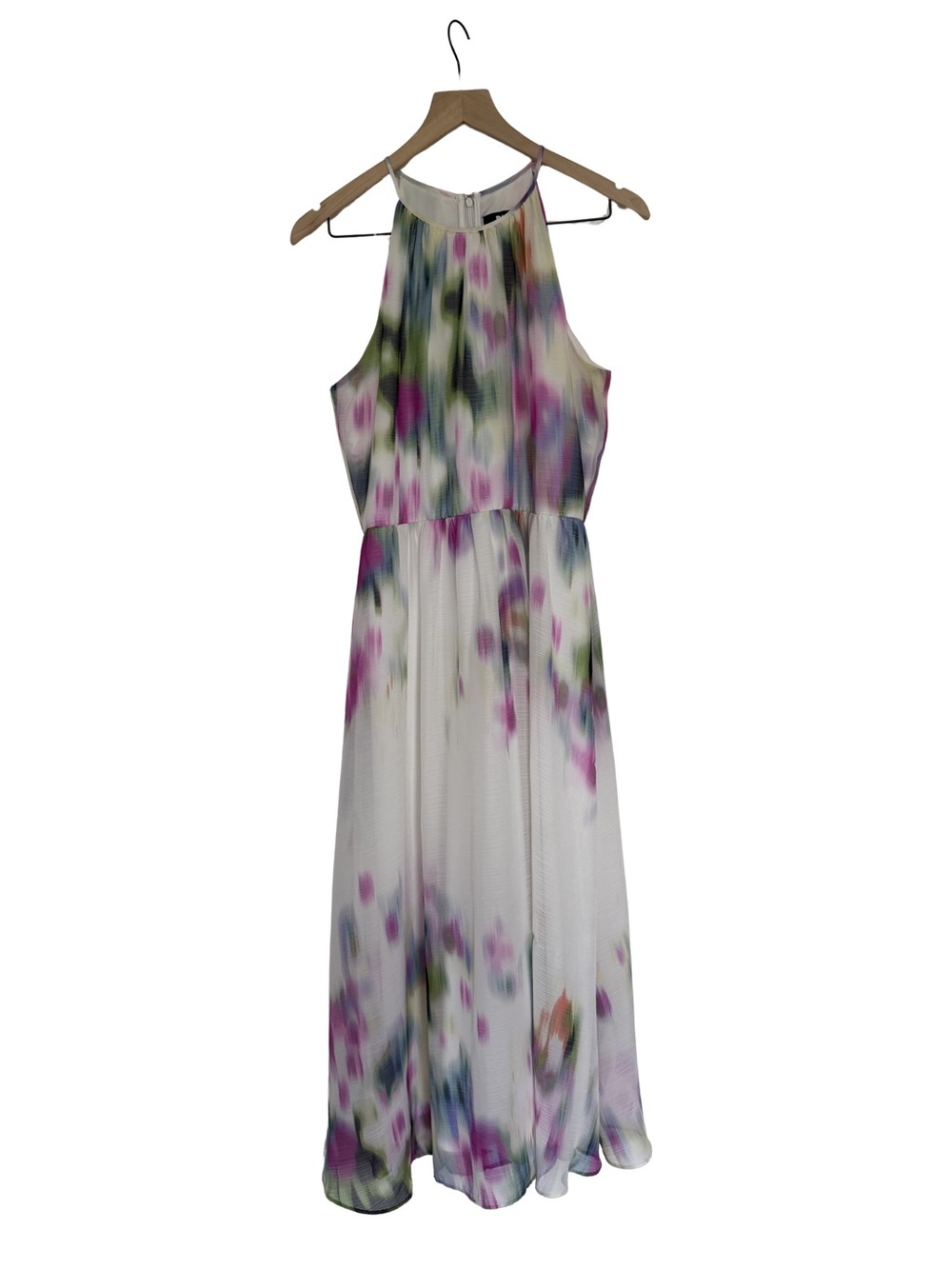 DKNY Multicolor Watercolor-Print Midi Dress